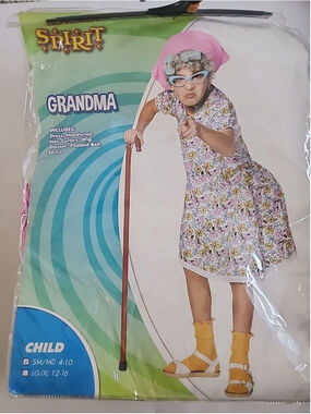 Spirit Grandma Costume Size Sm/Md 4-10, Dress Up, NIB